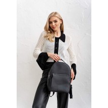 Leather backpack Groove M black