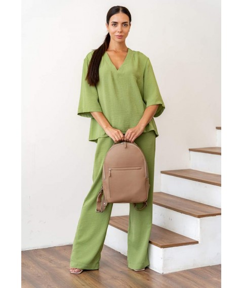 Leather backpack Groove M caramel flotar