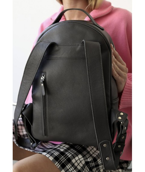 Leather backpack Groove M graphite
