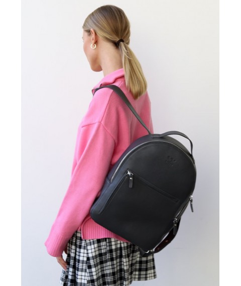 Leather backpack Groove M graphite