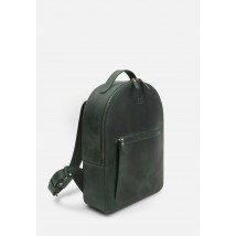 Leather backpack Groove M green vintage