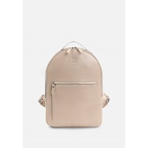 Leather backpack Groove M light beige