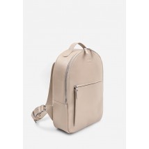 Leather backpack Groove M light beige