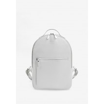 Leather backpack Groove M white