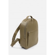 Leather backpack Groove M olive