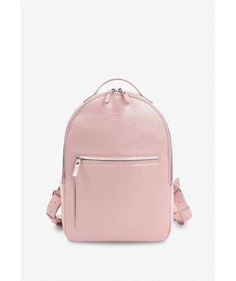 Leather backpack Groove M pink grainy