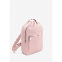 Leather backpack Groove M pink grainy