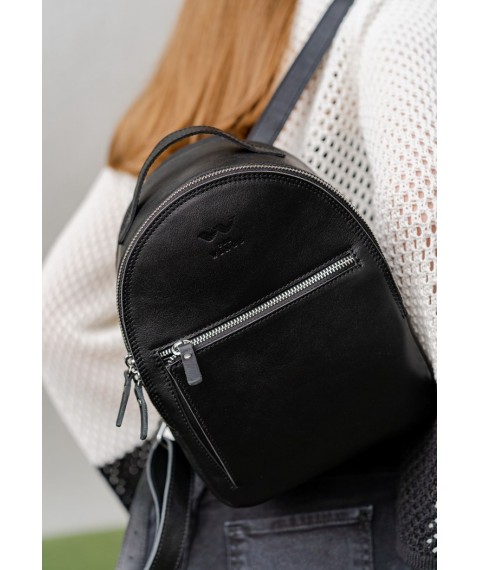 Leather backpack Groove S black