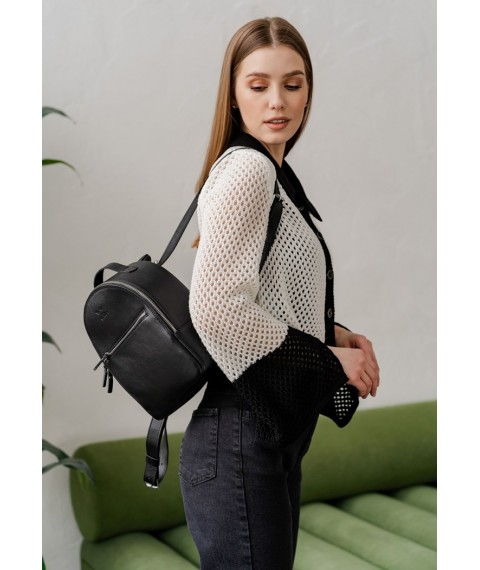 Leather backpack Groove S black