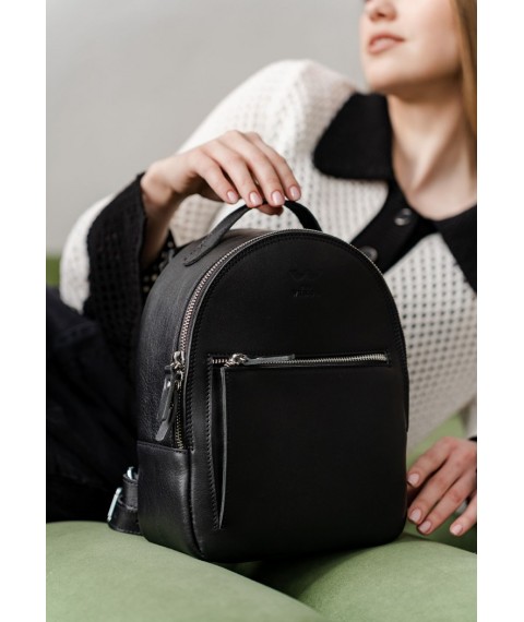 Leather backpack Groove S black