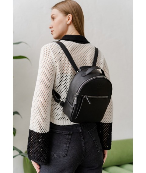 Leather backpack Groove S black