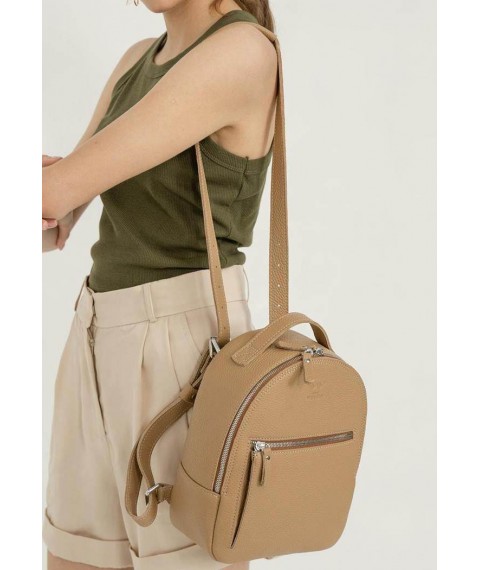 Leather backpack Groove S caramel flotar