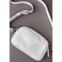 Leather belt/crossbody bag Holly white flotar