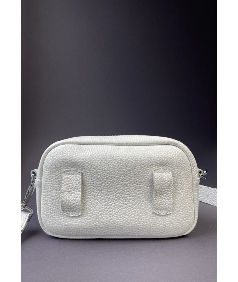 Leather belt/crossbody bag Holly white flotar