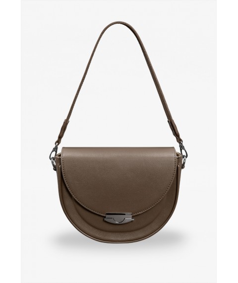 Women's leather bag Kira dark beige