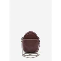 Leather women's mini bag Kroha marsala flotar
