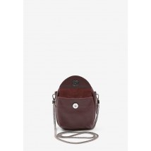 Leather women's mini bag Kroha marsala flotar
