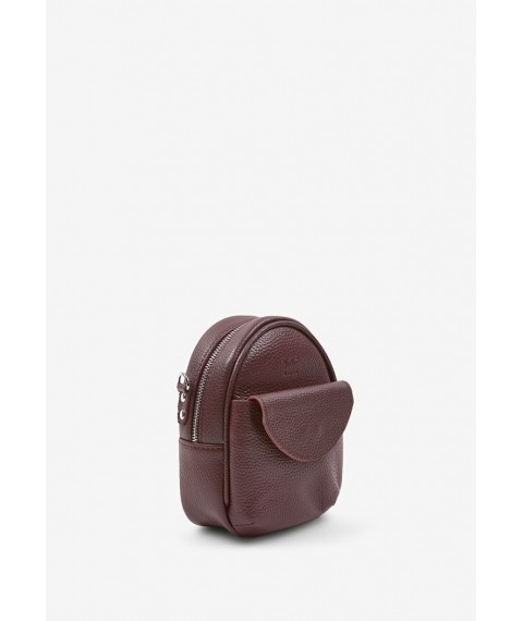 Leather women's mini bag Kroha marsala flotar