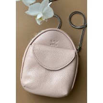 Leather women's mini bag Kroha powder