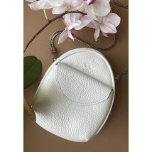 Leather women's mini bag Kroha white flotar