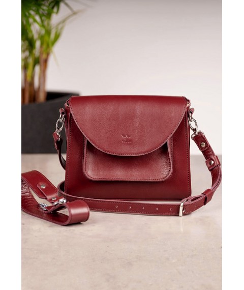 Women's leather bag Liv burgundy