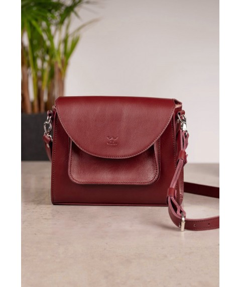 Women's leather bag Liv burgundy