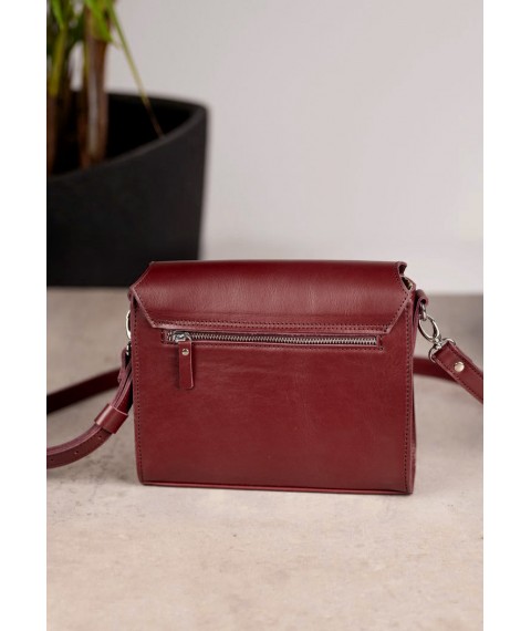 Women's leather bag Liv burgundy