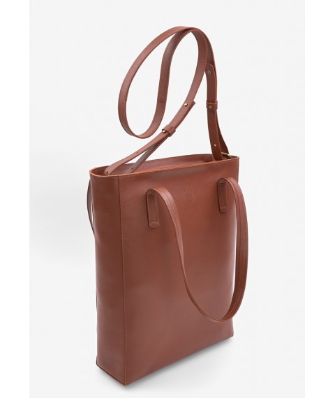 Leather shopper Nancy light brown