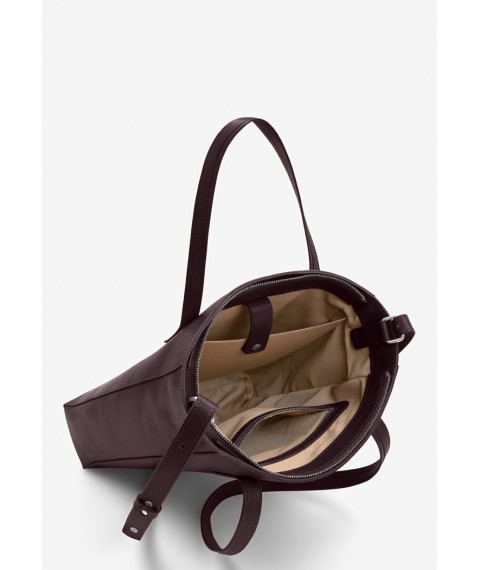 Leather shopper Nancy burgundy