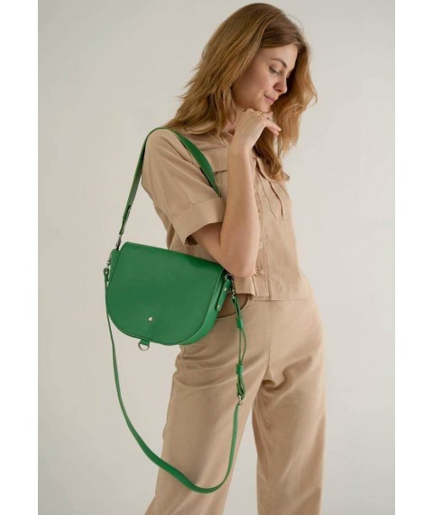 Women's leather bag Ruby L green