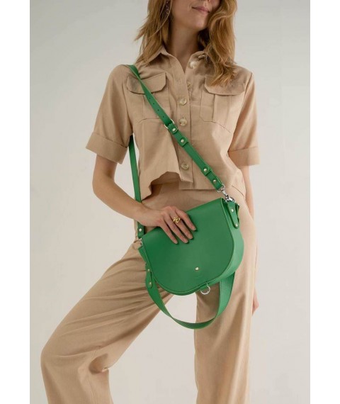 Women's leather bag Ruby L green