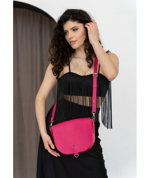 Women's leather bag Ruby L fuchsia