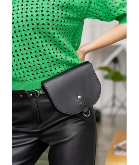 Women's leather bag Ruby S black