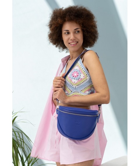 Leather crossbody waist bag Vacation purple flotar