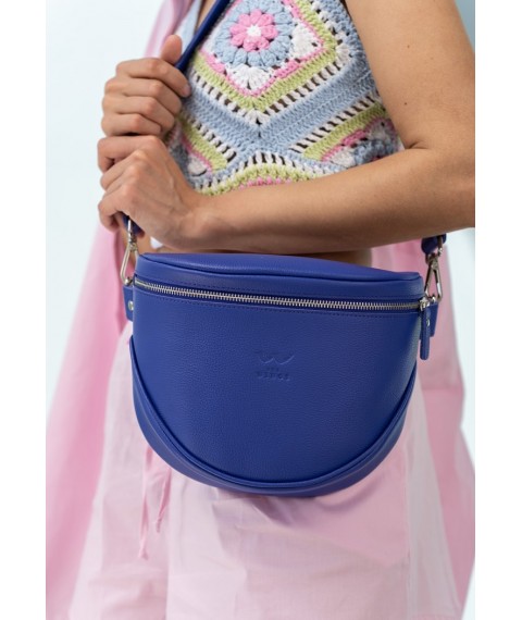 Leather crossbody waist bag Vacation purple flotar