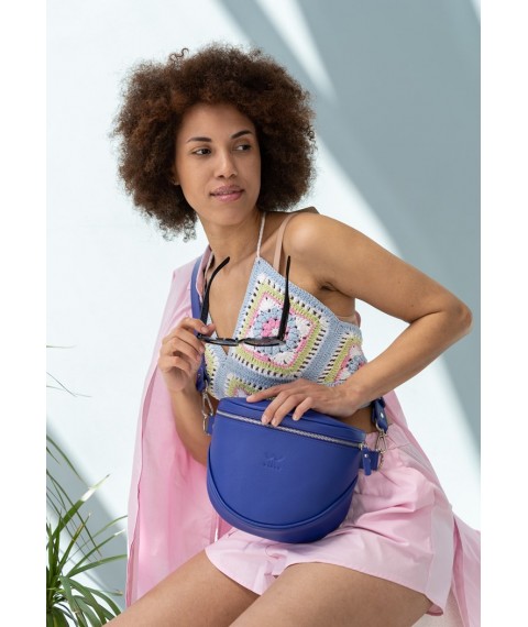 Leather crossbody waist bag Vacation purple flotar