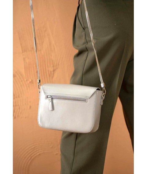 Women's leather handbag Yoko gray