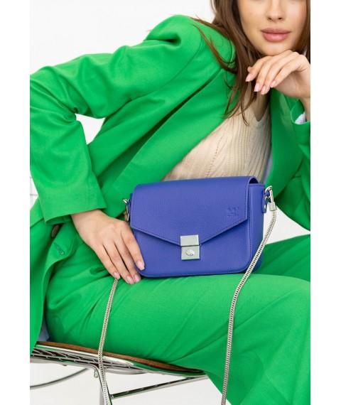 Women's leather handbag Yoko purple flotar