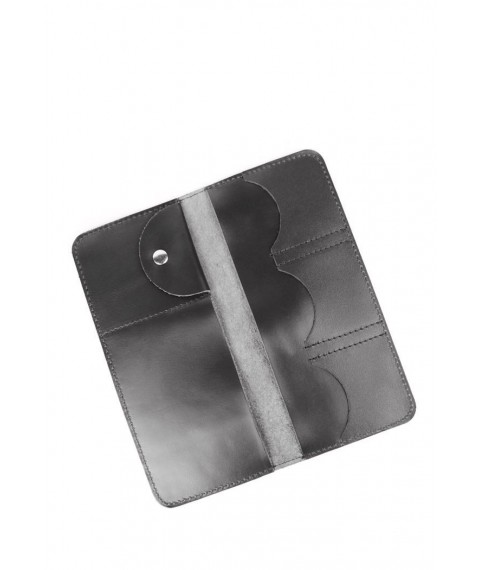 Leather travel case black