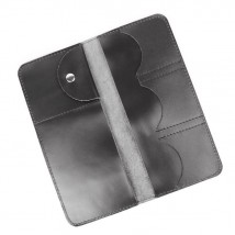 Leather travel case black