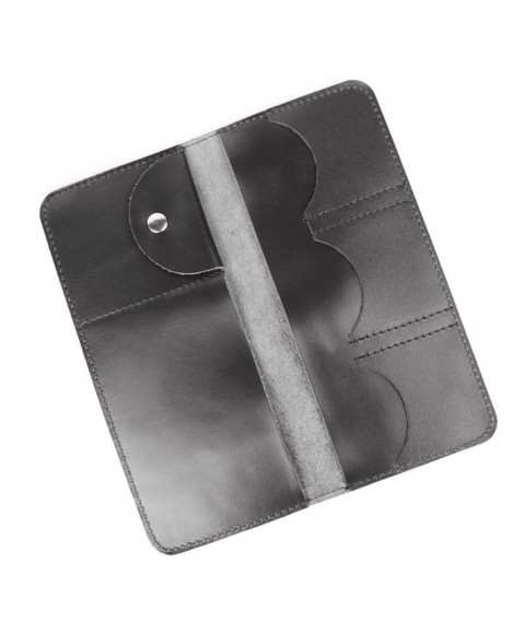 Leather travel case black
