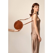 Жіноча шкіряна сумка Amy S світло-коричнева вінтажна
