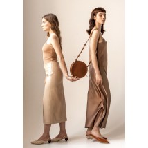 Жіноча шкіряна сумка Amy S світло-коричнева вінтажна