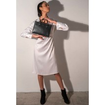 Women's leather bag Fancy black