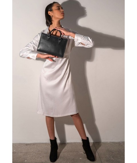 Women's leather bag Fancy black