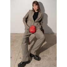 Leather women's mini bag Kroha red flotar