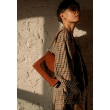 Жіноча шкіряна сумка Liv коньячно-коричнева вінтажна
