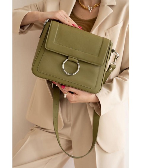 Women's leather bag Jessie olive