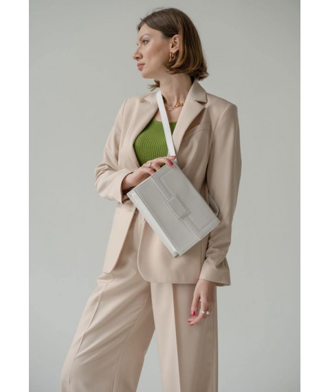 Women's leather Kelly bag white
