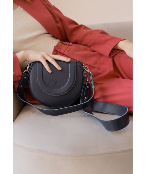 Women's leather bag Mandy dark blue